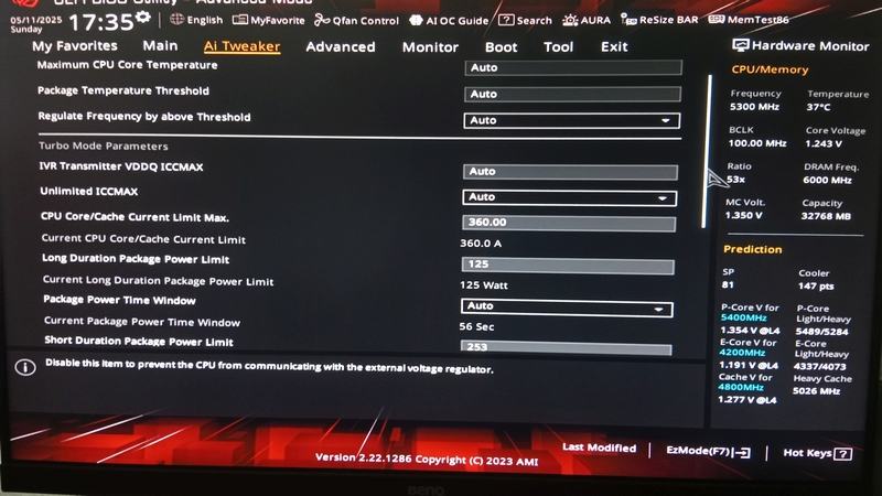 Strix-Z790-E WiFi (Model 1) i7-13700KF (Bios 1303) Alternate LieferDatum Aug-2023 pic1.jpg