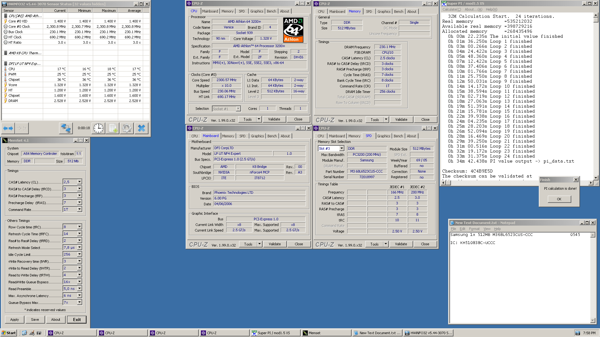 WinXP_DR_Exper_3200+ - UCCC Rev C SS 512MB - 235MHz C2.5-3-3-7 1T 2.6v - PI 32M - 2.png