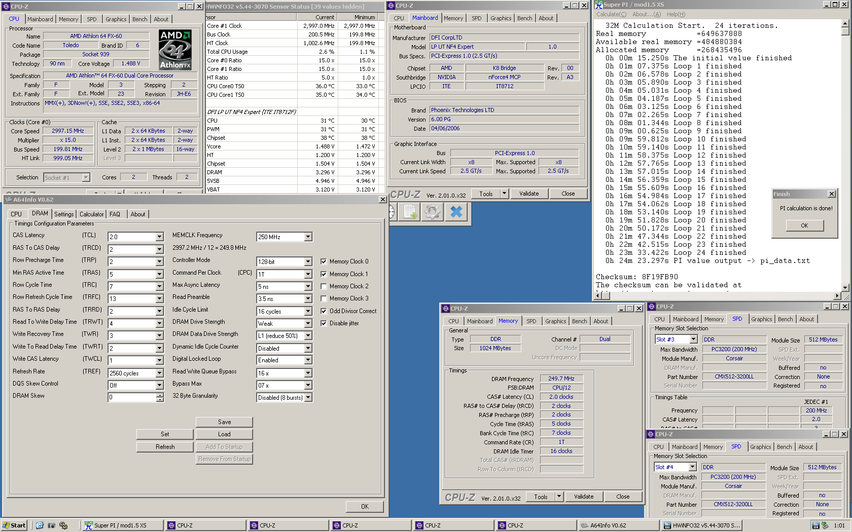 WinXP_NF4_DR_Expert_Athlon 64 FX-60 (CCB2E 0536) - 2997MHz 1.50v - 2x512MB 250MHz 3.33v- PI 32...png